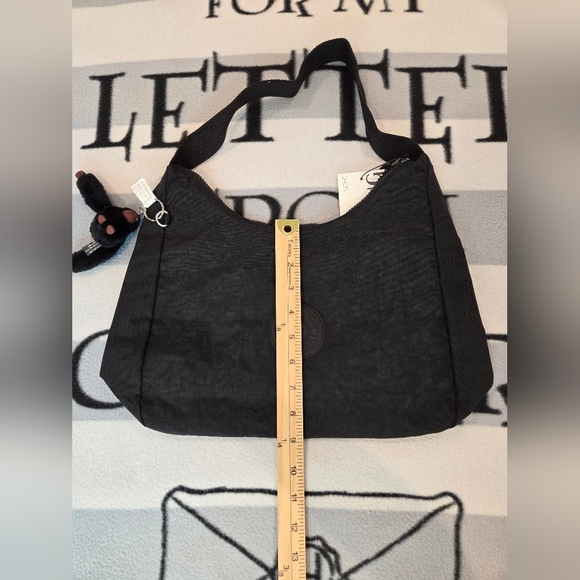 Kipling Bag Black Shoulder Monkey Keychain NEW Isidora - Picture 15 of 16